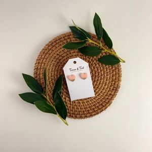 NEW Terra & Tint Heart Stud Earrings